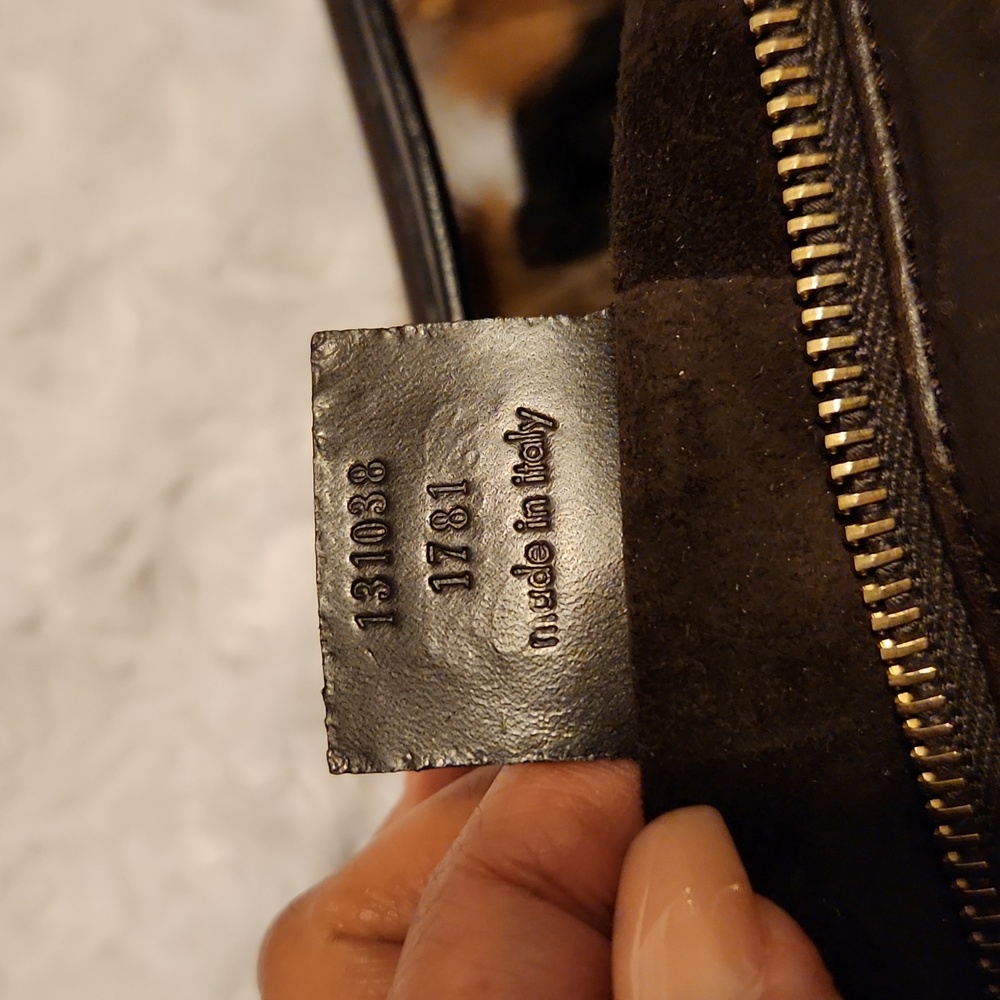 Gucci fox fur gold bamboo leather bag - Picture 6 of 11